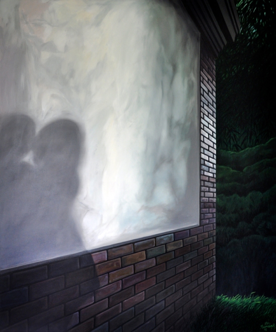 De blinde muur Olieverf op doek Formaat: 100 x 120 cm